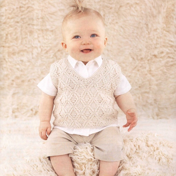Toddler Knitted Khaki Vest