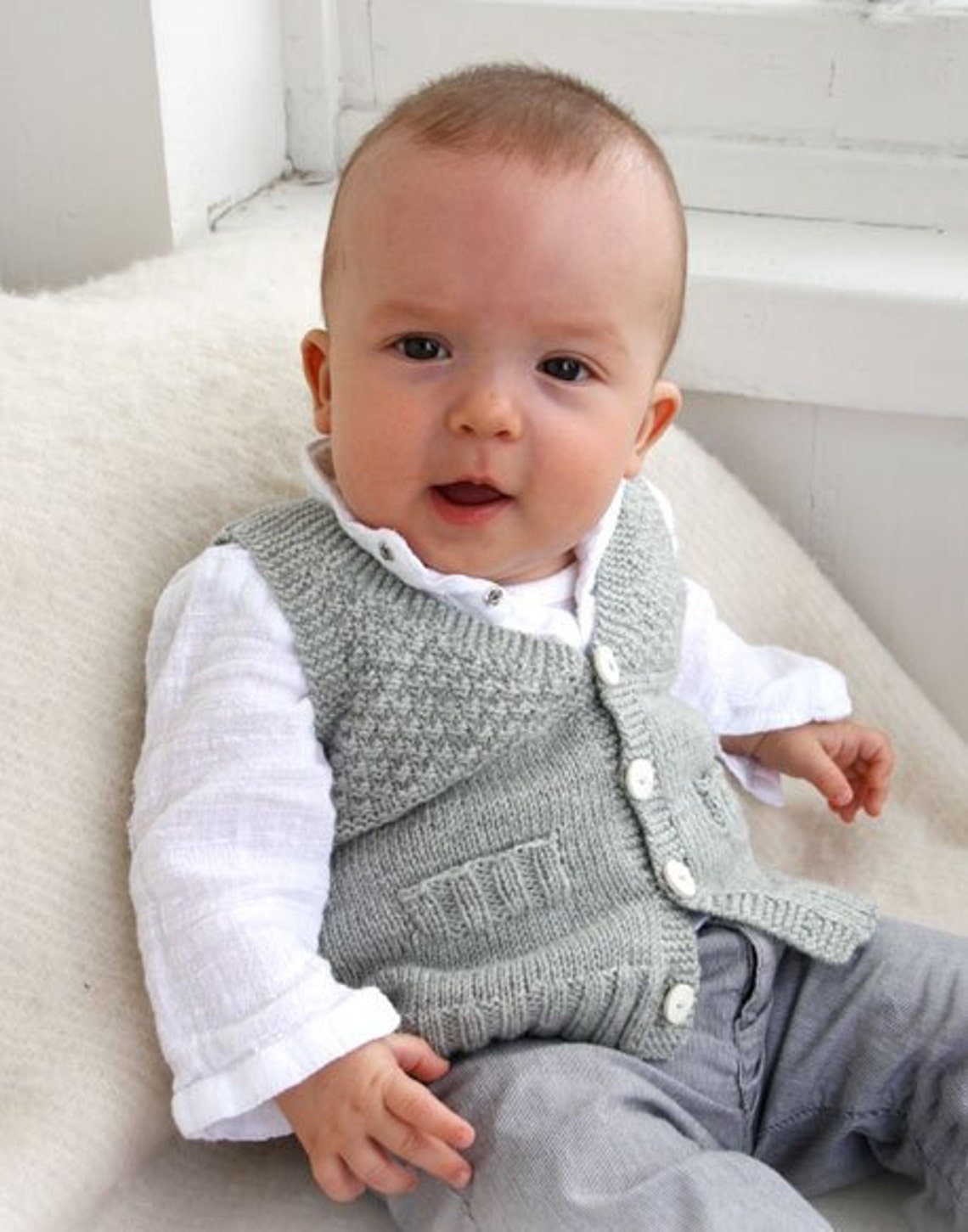 Baby Boy Knit Waistcoat Sweater Newborn to all Toddler sizes Etsy