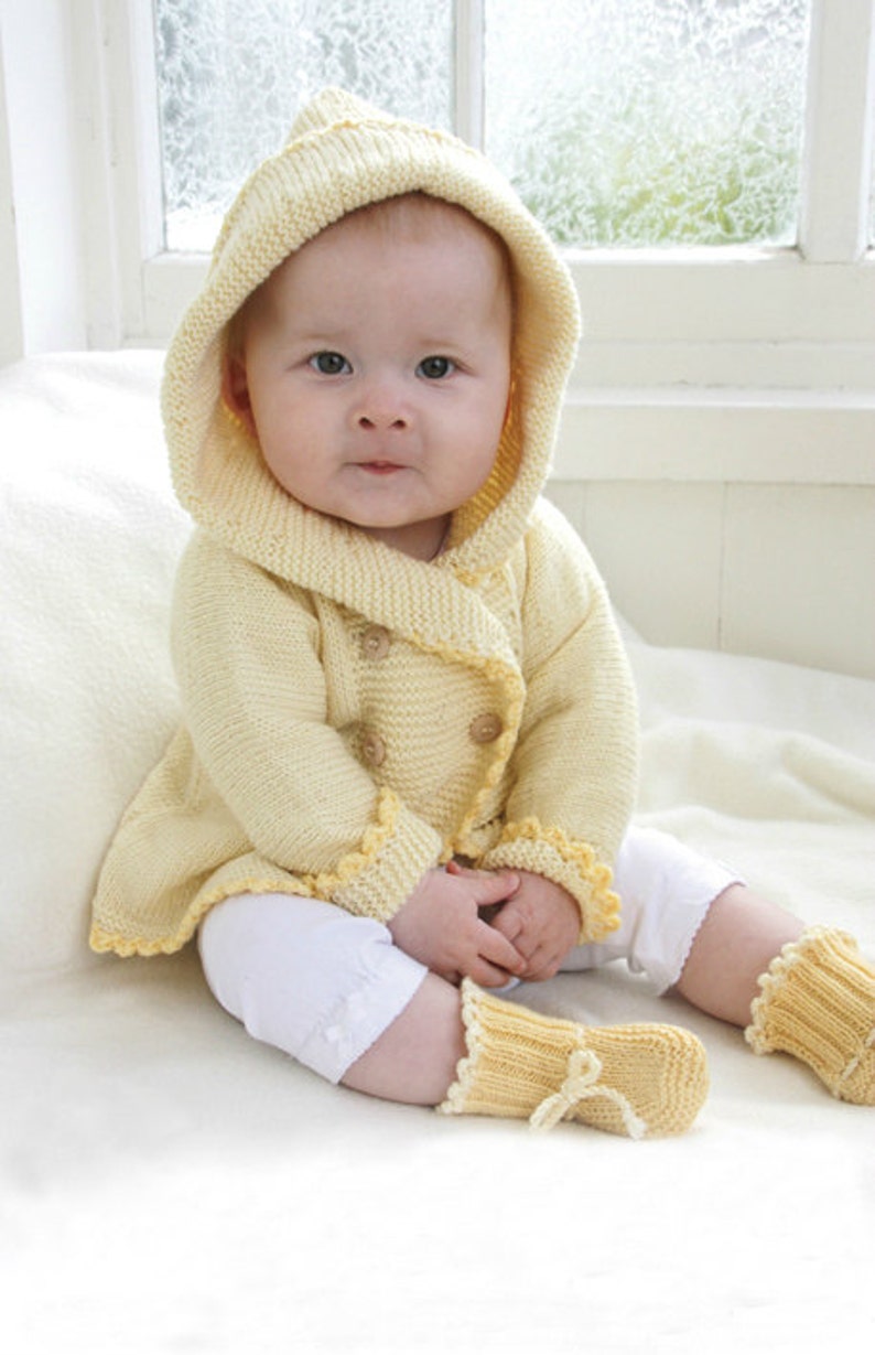Baby Girl Knit Coat and Booties Set Sizes from Newborn