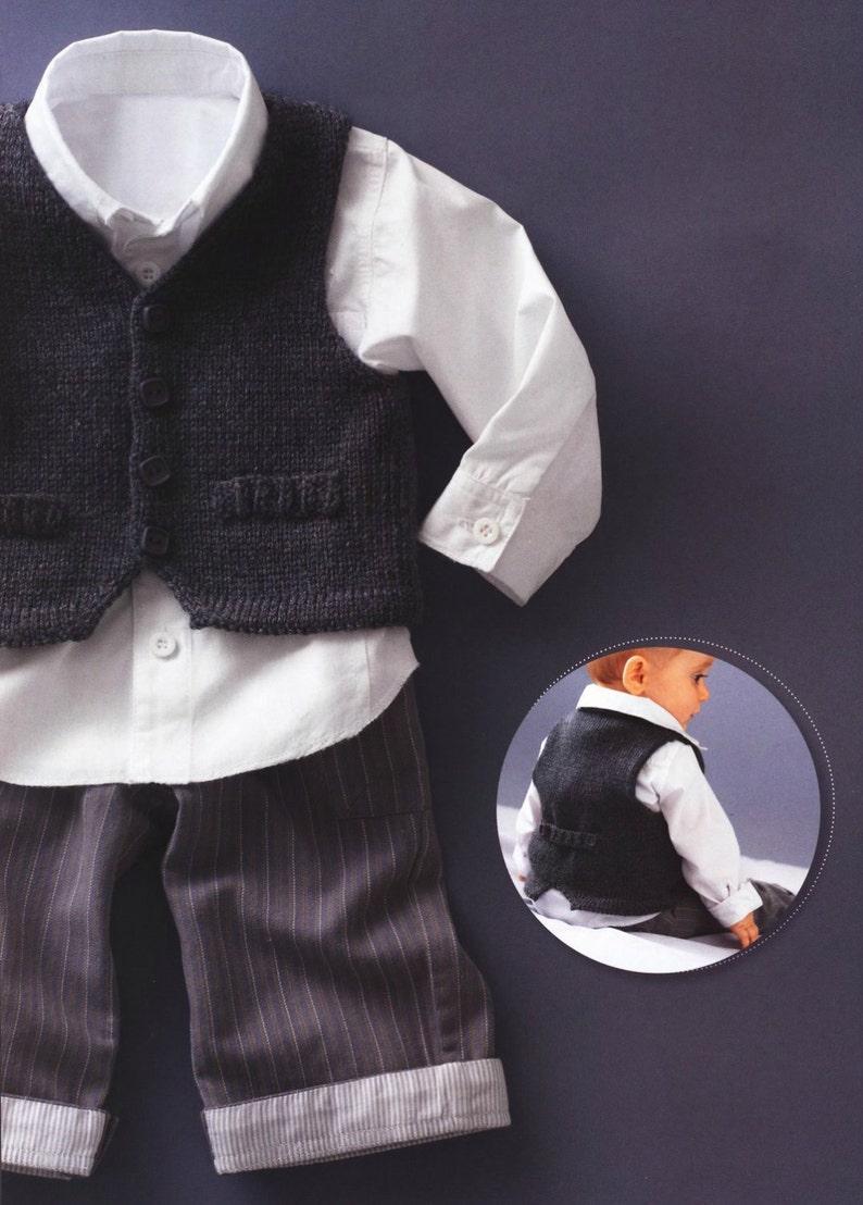 Baby Boy Knit Waistcoat Sweater Newborn to All Toddler Sizes Etsy