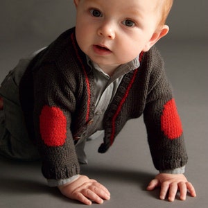 Elbow Patches Cardi, Baby Boy Knits, Toddler Knit Coat, Newborn Knit Coat, Newborn to all Toddler sizes
