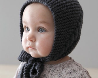 Baby Bonnet Hat, Soft Knit Baby Hat, Baby Knit hat, sizes from Newborn