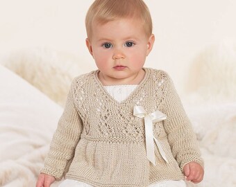 Baby Ballerina Wrap, Baby Knits, Baby Girl Knits, Sizes from Newborn, Baby Shower Gift, Flower Girl