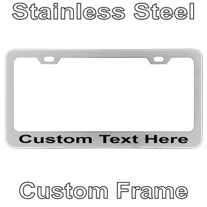thumbnail image 2 of Toyota Retro Mountain TRD Tri-Color Stainless Steel License Plate Frame - Orange 2 of 3