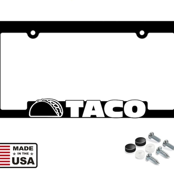 License Plate Frame Taco Etsy