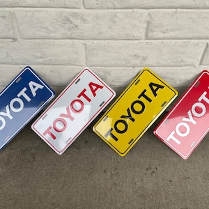 Vintage geïnspireerde Toyota Retro aluminium kentekenplaat