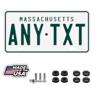 Massachusetts Vintage Custom License Plate your name any text custom 12&quot; x 6&quot;