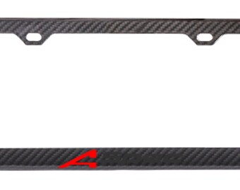 IPick Image For Acura A-Spec Logo In 3D Gray Letters On Black Real 3K Carbon Fiber Finish ABS Plastic License Plate Frame, Frames - Canada - Foto 3