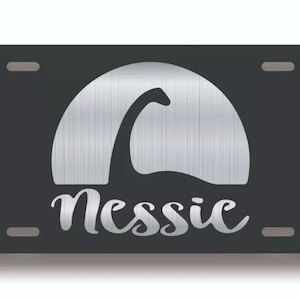 Nessie kentekenplaathouder nieuwigheid metaal | geëtst metaal | 6 x 12 inch