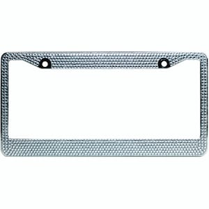 Clear Crystal Rhinestone license Plate Frame With Crystal Screw Caps
