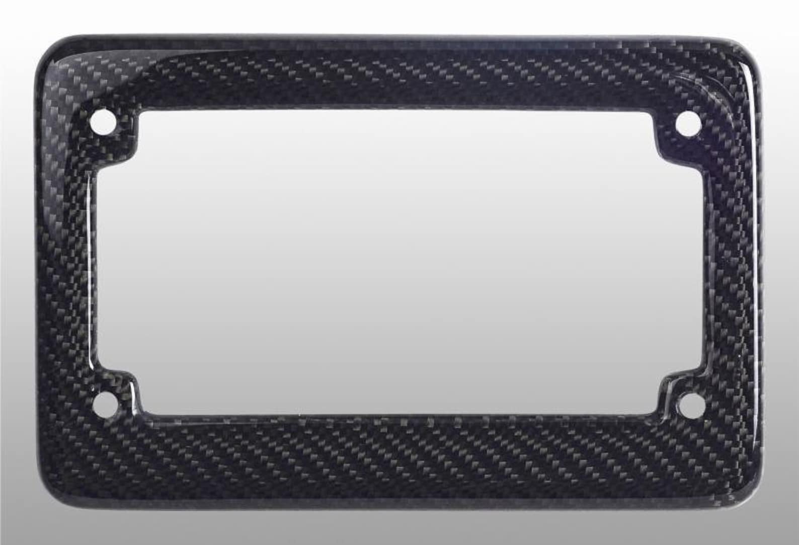 Real 100 Black Carbon Fiber Motorcycle License Plate Frame Etsy