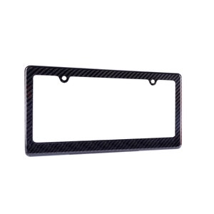 2-Pack Real Carbon Fiber License Plate Frames - 3K Weave, Includes Screw Caps, Boulevard Brand 3 thumbnail image