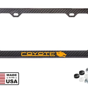 Telaio targa in fibra di carbonio mustang coyote arancione olografico ford 5.0 gt