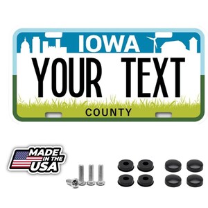 Iowa Personalized Custom License Plate your name any text custom 12&quot; x 6&quot;-