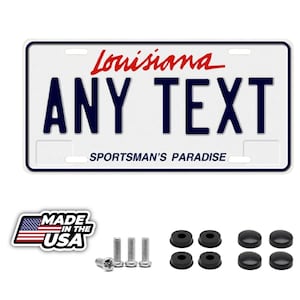 Louisiana Sportsman&#39;s Paradise Personalized Custom License Plate your name any text custom 12&quot; x 6&quot;