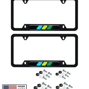 2 toyota retro heritage license plate frame trd off-road tacoma-fj-cruiser-green