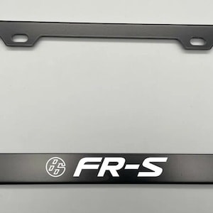 86 fr-s black license plate frame stainless steel laser engraved fit toyota