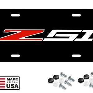 2005-2022 c6 / c7 / c8 corvette z51 black aluminum license plate