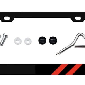 For dodge charger accessories red car suv license plate frame black metal cover