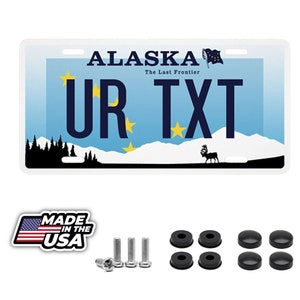 Alaska The Last Frontier Personalized Custom License Plate your name any text custom 12" x 6"