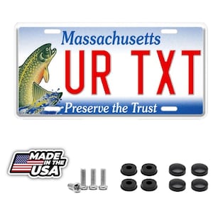 Massachusetts Preserve The Trust Custom Personalized License Plate your name any text custom 12&quot; x 6&quot;