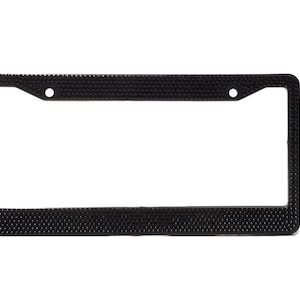 Black Crystal Rhinestone license Plate Frame With Crystal Screw Caps