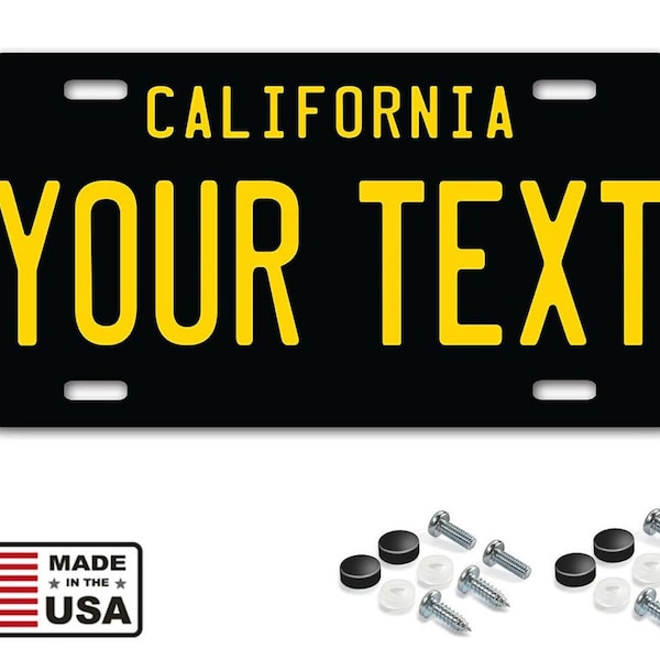 Black California License Plate Template Etsy