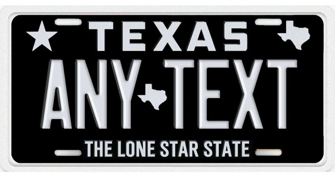 Houston Texas Personalized License Plate Your Name Any Text Custom