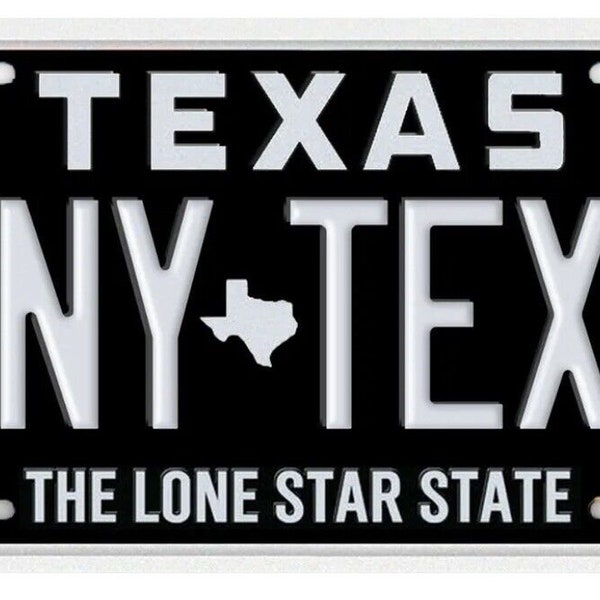 Houston texas personalized license plate your name any text custom black white