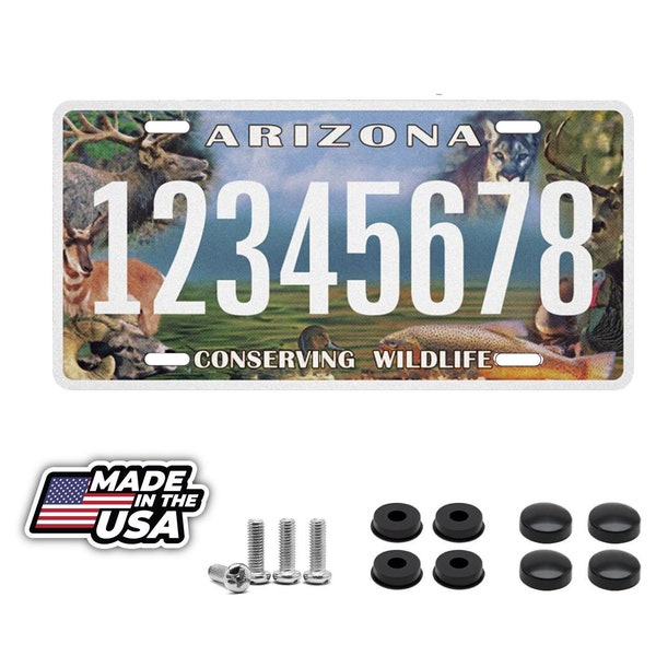 Arizona Conserving Wildlife Personalisiertes benutzerdefiniertes Nummernschild Ihr Name beliebiger Text gewohnheit 12 "x 6"