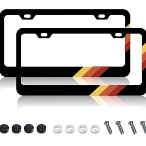 2x for toyota trd rav4 accessories tri 3 color car suv license plate frame cover