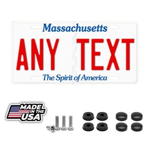 Massachusetts The Spirit Of America Custom License Plate your name any text custom 12&quot; x 6&quot;