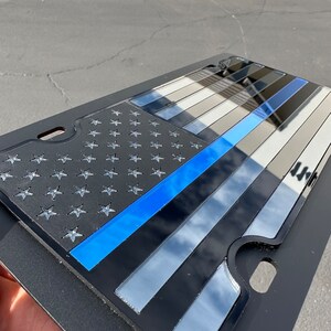 Tennessee State Flag Vanity License Plate (blacked Out Tactical Premium) Black Mirror and Opaque