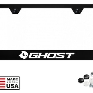 Reflective ghost stainless steel license plate frame holder street racing
