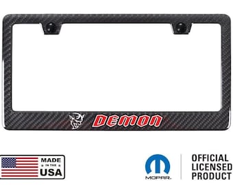 Dodge demon carbon fiber abs back license plate frame holder