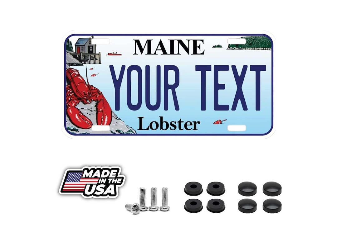 Maine Lobster Personalized Custom License Plate Your Name Any Text