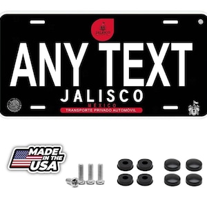 Black jalisco mexico personalized novelty car license plates any text