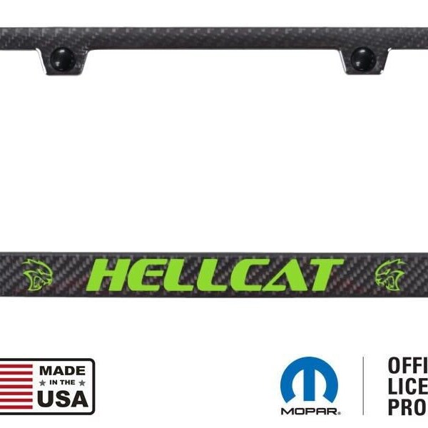 Green Carbon License Plate Frame Etsy