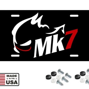 Mk7 evil rabbit license plate car show vanity decal fits vw golf gti racing r32