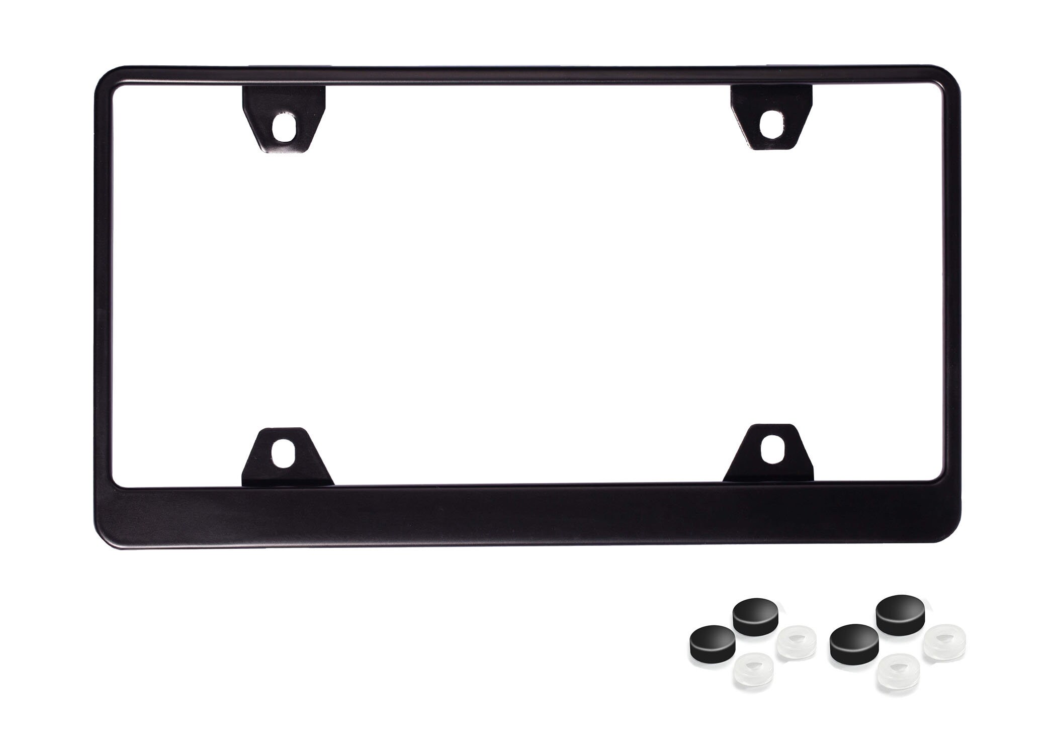 thumbnail interactive-video image 1 of BLVD Matte Black Stainless Steel License Plate Frame – Tesla OEM Style 1 of 2