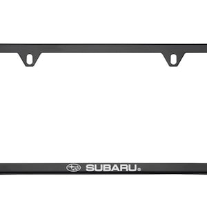 Cadre de plaque d'immatriculation noir Subaru logo slim line wrx sti + neuf
