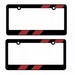 thumbnail image 2 of Sleek White License Plate Frame With Red Racing Stripes – Universal Fit For Car Or Truck (Front) 2 of 6