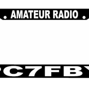 Custom ham amateur radio call custom letters numbers license plate frame