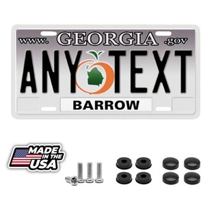 Georgia Personalized Custom License Plate your name any text custom 12&quot; x 6&quot;