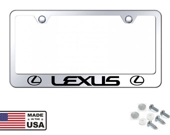 Lexus Laser Engraved Mirror Stainless Steel License Plate Frame