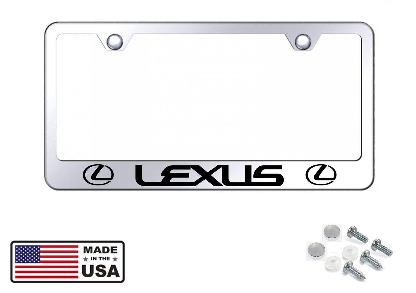 Lexus chrome sale license plate frame