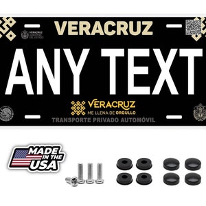 Black veracruz mexico personalized novelty car license plates any text