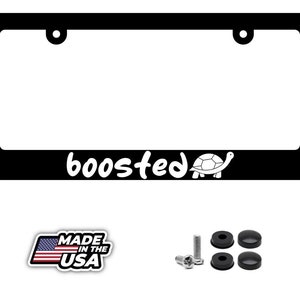 Boosted turtle license plate frame lowered jdm funny low slow  turbo tuner