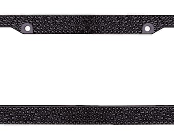 Black Mix Sizes Crystal Rhinestone Black license Plate Frame with Screw Caps