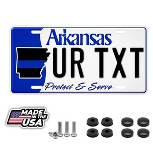 Arkansas Protect and Serve Personalized Custom License Plate your name any text custom 12&quot; x 6&quot;